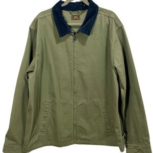 Levi's Skate Mechanic Zip Jacket Mens XXL Ivy Green Corduroy Collar Grunge